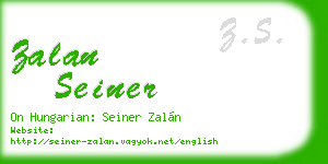 zalan seiner business card